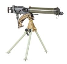 (N) ATTRACTIVE WILSON REGISTERED SMOOTH JACKET VICKERS MACHINE GUN WITH BRASS HEADED WW2 TRIPOD (FUL