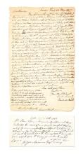 LOT OF 2: BENEDICT ARNOLD RELATED DOCUMENTS EX-LATTIMER COLLECTION.