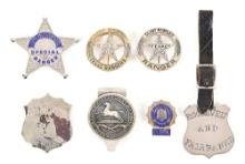 LOT OF POLICE BADGES.
