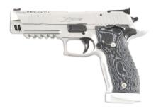 (M) SIG P226 X-FIVE SKELETON 9MM SEMI-AUTOMATIC PISTOL WITH CASE.