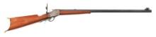 (A) WINCHESTER MODEL 1885 HIGH WALL SINGLE SHOT RIFLE WITH SWISS BUTTPLATE.