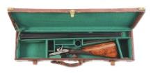 (A) J SQUIRES 16 GAUGE SIDE BY SIDE SHOTGUN WITH HAMMERS.