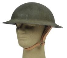 US Military WWI era M1917 Doughboy Helmet with Replaced Liner & Chinstrap (DSC)