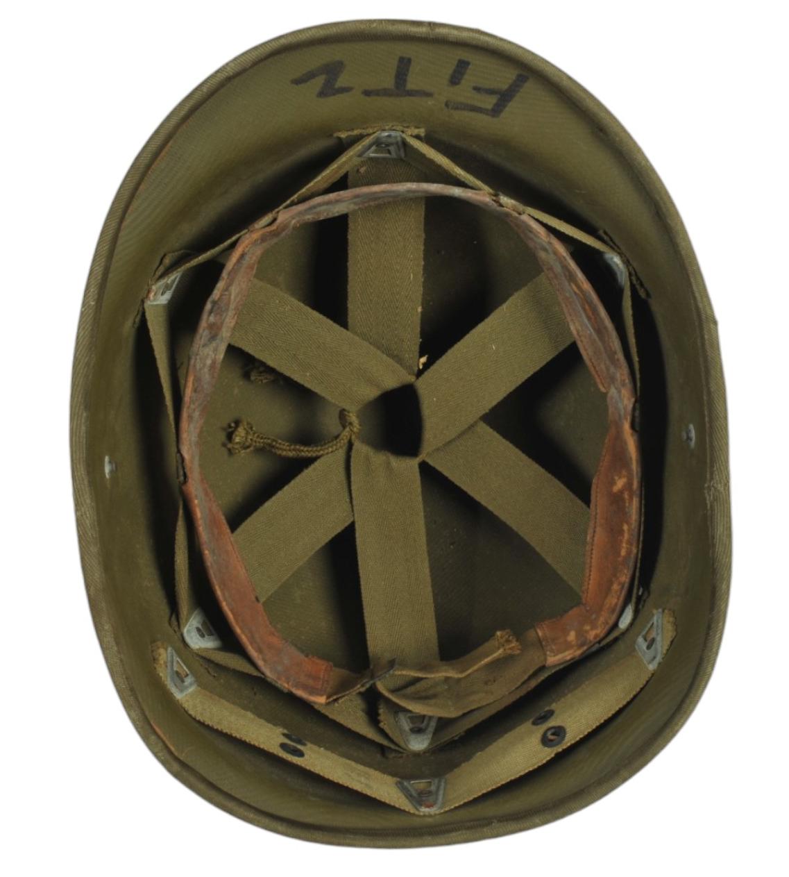 Super RARE US Military Early WWII "Hawley" Fiber M1 Helmet Liner (JMT