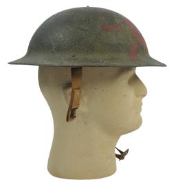 WWII Era British Helmet with Painted Decoration (JMT)