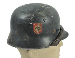 *German Fire-Police WWII era M38 Double-Decal Helmet (JMT)