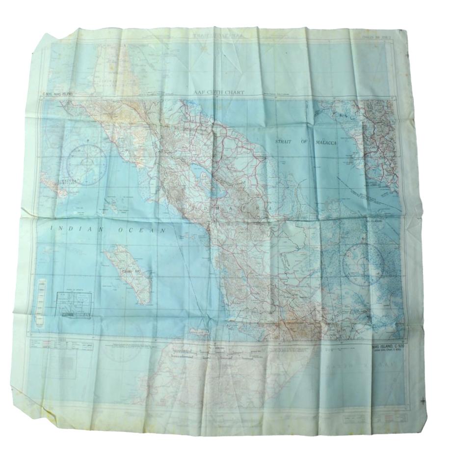 Two US Army Air Force WWII issue Silk/Cloth Escape Maps (HRT)