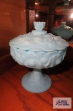 Fenton covered compote