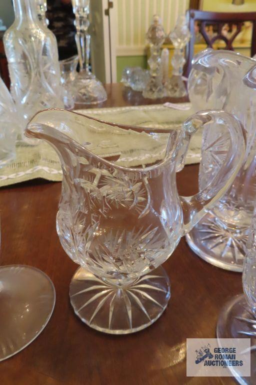Crystal star design glass vases and pitchers