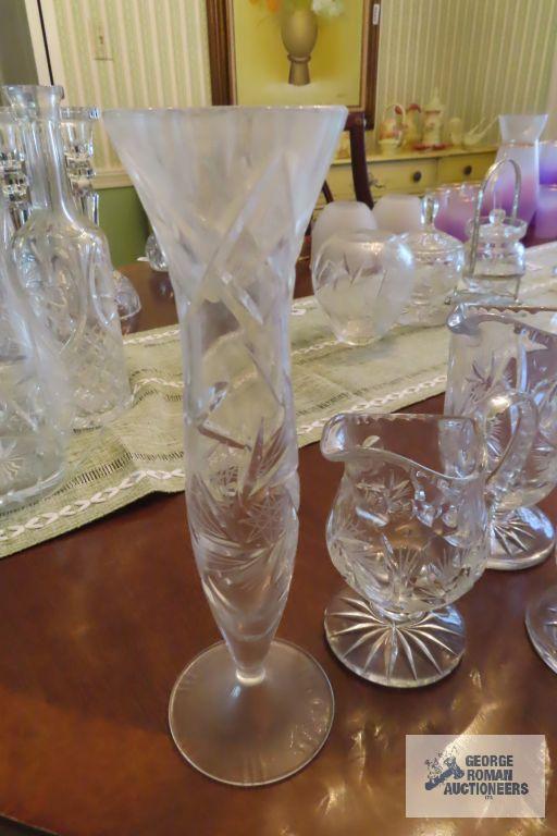 Crystal star design glass vases and pitchers