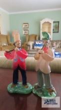 Two made in Czechoslovakia...hand made crystal band member figurines