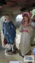 Lefton Pink Girl...and Blue Boy figurines