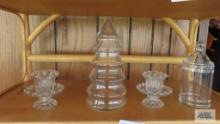 Glass canisters and candle holders