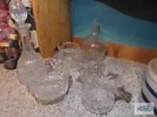 Lot of clear glassware