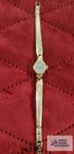 Waltham...Incabloc 17 gold colored watch with Baldwin band