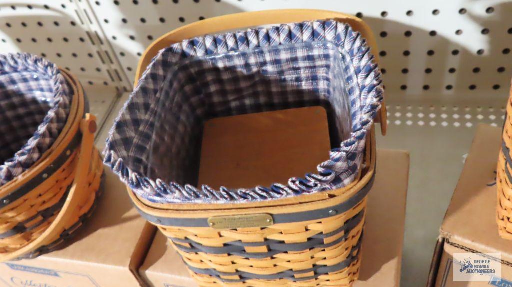 Longaberger...J.W. Collection Miniature 1998 apple basket and 1999 two-pie basket