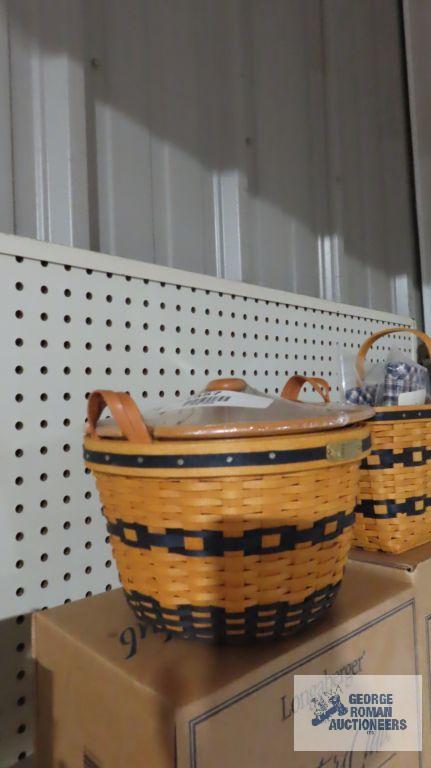 Longaberger...J.W. Collections Miniature...2002 Corn basket and 2000 bread and milk basket