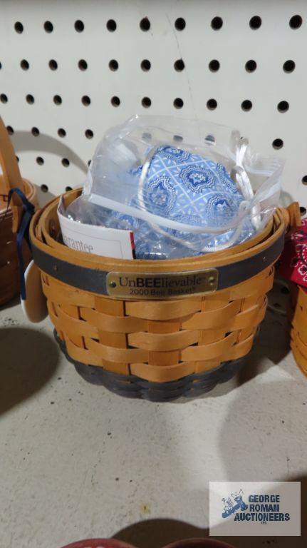 Longaberger 2003 Blue Ribbon Collection basket, 2000 bee...basket and discovery basket 1492-1992