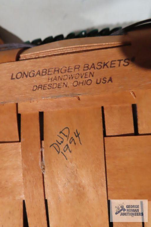 Longaberger 1994 pie basket and 1995 round basket