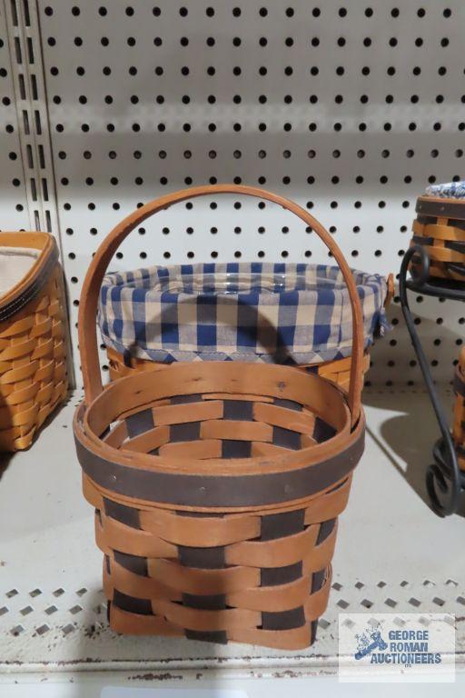 Longaberger 1998 and 2002 striped baskets