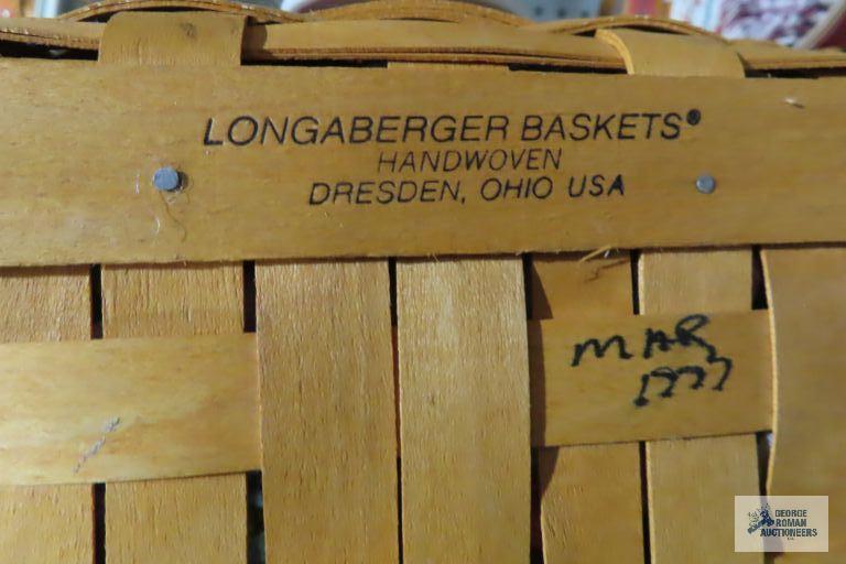 Longaberger 2000 morning glory basket and 1997 petunia basket
