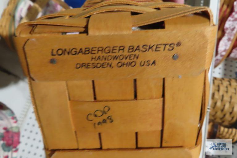 Longaberger 1999 snapdragon basket and 2002 geranium basket