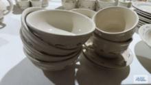 Longaberger...Pottery bowls and soup mugs