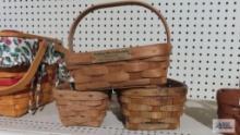 Longaberger Hocking Hills Collectibles basket, 1996 and 19th century baskets