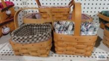 Longaberger 1995 and 2004 small baskets