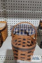 Longaberger 1998 and 2002 striped baskets