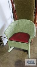Child's vintage wicker rocking chair