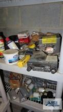 vintage Roadmaster radio, car supplies, hardware, electrical items, casters and etc