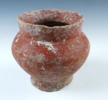 4 3/8" Ban Chiang Pottery Vessel with excellent age on surface. Recovered in Thailand.