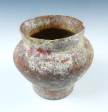 4 7/16"Ban Chiang Pottery Vessel with excellent age on surface. Thailand. Circa 5,000 - 3,000 BC.