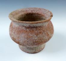 3 5/8" Ban Chiang Pottery Vessel with excellent age on surface. Thailand. Circa 5,000 - 3,000 BC.