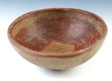 7 3/8" wide by 3" tall solid condition PreColumbian Pottery Bowl recovered in Mexico.