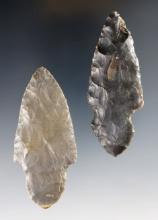 Pair of Adena points. Both were found in Boone Co., Kentucky. One is Sonora Flint.