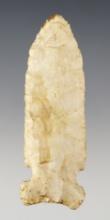 3 1/4" Graham Cave found in Adams Co. Illinois with modern retouch to tip. Bennett COA.