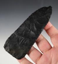 5 1/16" Beveled Archaic Knife found in Ohio. Ex. Liebechen.