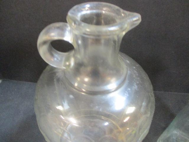 White House Vinegar 1/2 Gal Jug & Globe Canister Jar w/lid