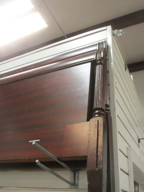 Vintage Mahogany Full Size Bed with Wood Rails