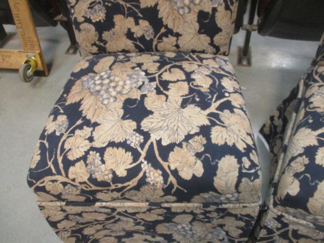 Pair of Upholstered Parson's Chairs
