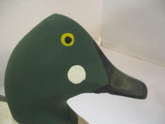 Signed Handpainted Carved Duck Decoy