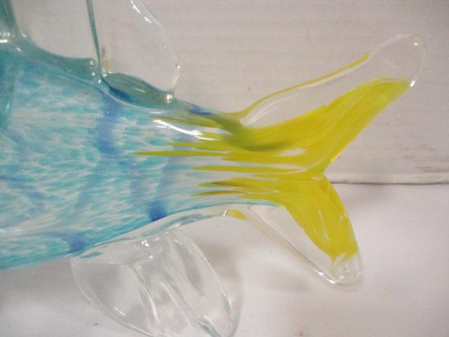 Hand Blown Art Glass Tropical Fish