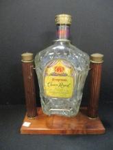 Old Crown Royal Tilt and Pour Bottle Stand w/ Bottle