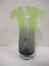 Hand Blown Art Glass Vase
