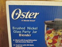 Sealed Oster Brushed Nickel Glass Blender