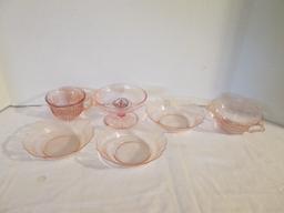 Pink Depression Glass Bowls and More