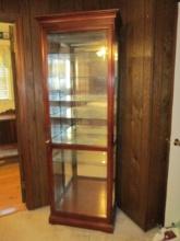 Howard Miller Wood and Glass One Door Curio Cabinet