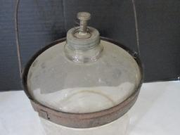 Vintage Perfection Stove Kerosene Oil Glass Jar with Bail Spring Cap